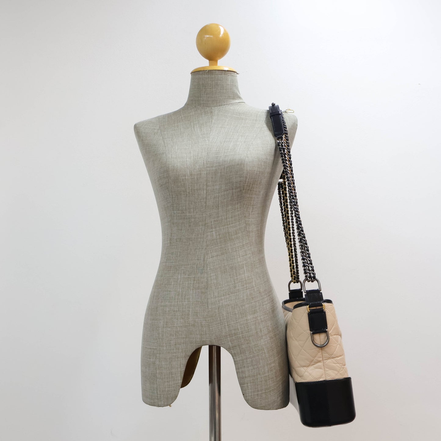 Chanel Gabrielle Medium Beige Black