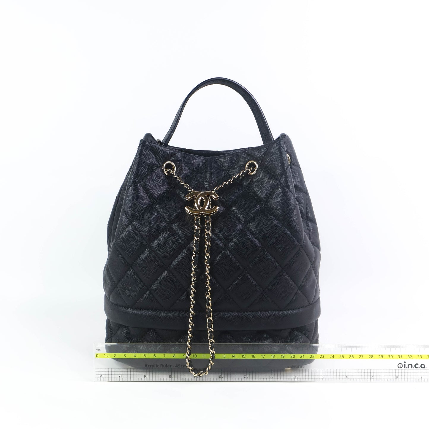 Chanel Drawstring Bag Black Caviar