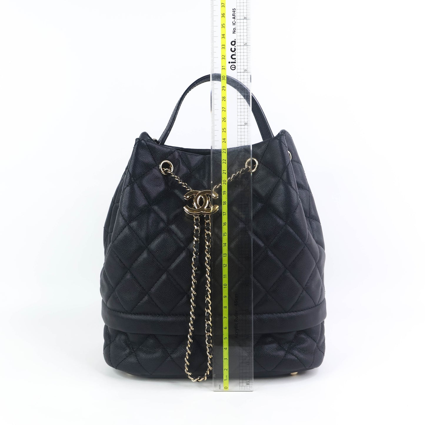 Chanel Drawstring Bag Black Caviar