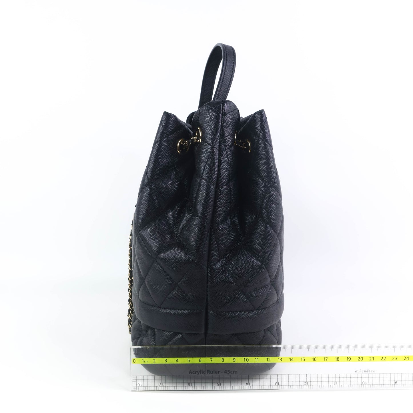 Chanel Drawstring Bag Black Caviar