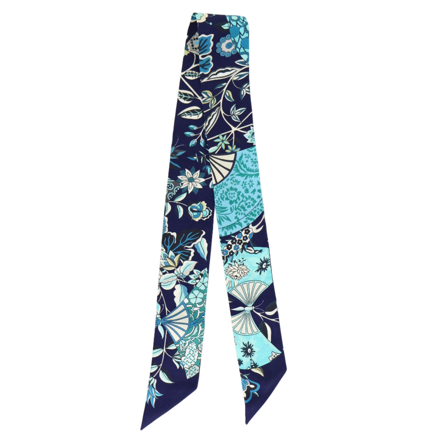 Hermes Twilly Single Fleurs Et Papillons De Tissus