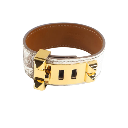 Hermes CDC Bracelet Crocdile Himalaya Niloticus GHW