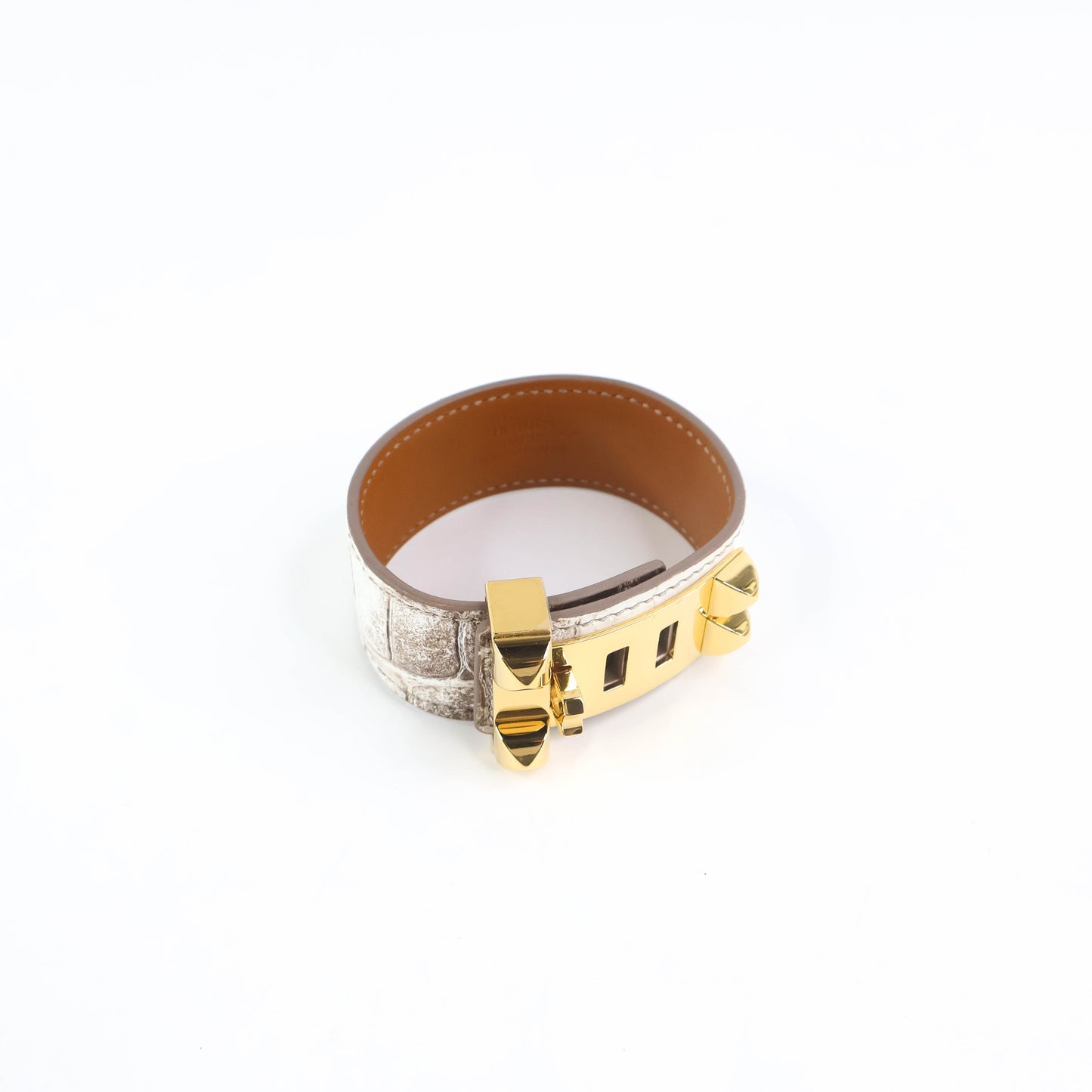 Hermes CDC Bracelet Crocdile Himalaya Niloticus GHW