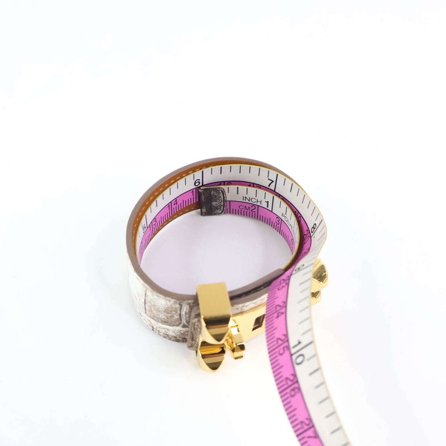 Hermes CDC Bracelet Crocdile Himalaya Niloticus GHW