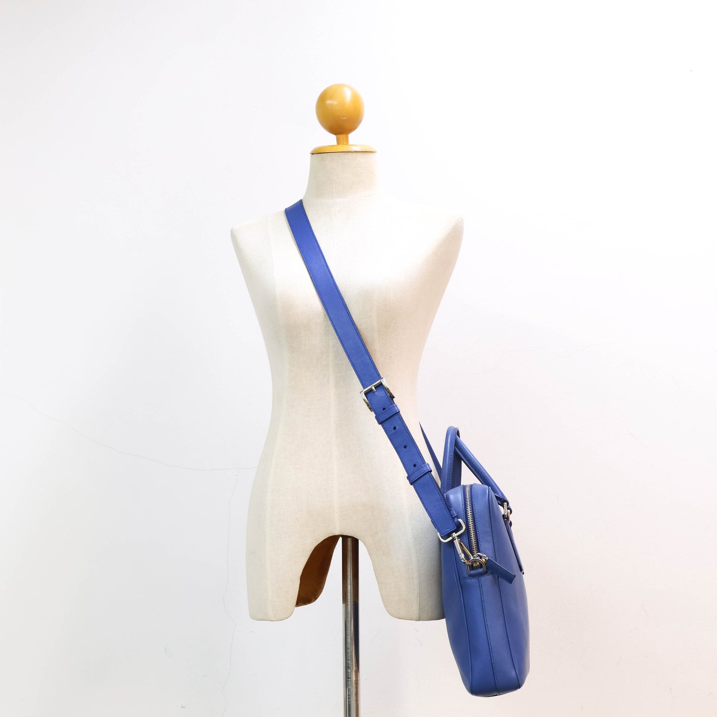 Prada Briefcase Saffiano Blue