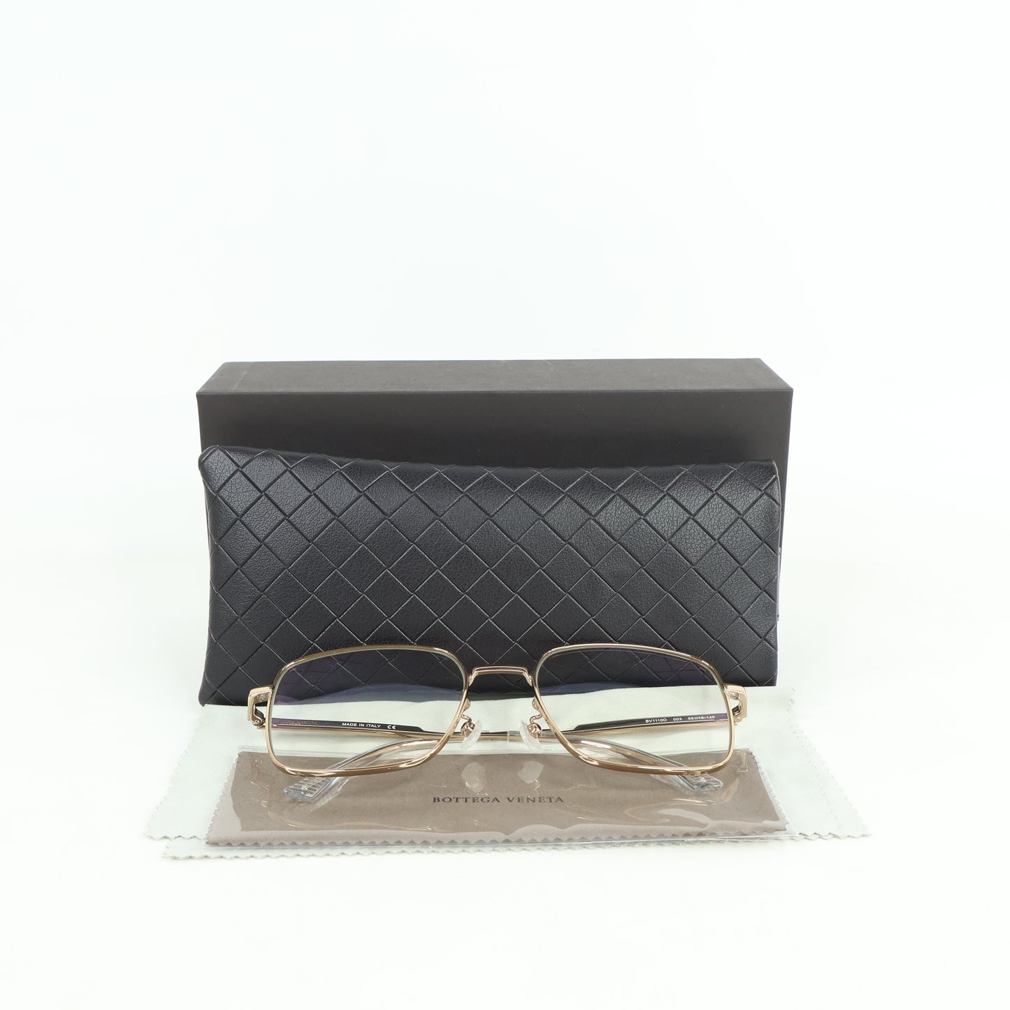 Bottega Veneta Glasses Frame Gold