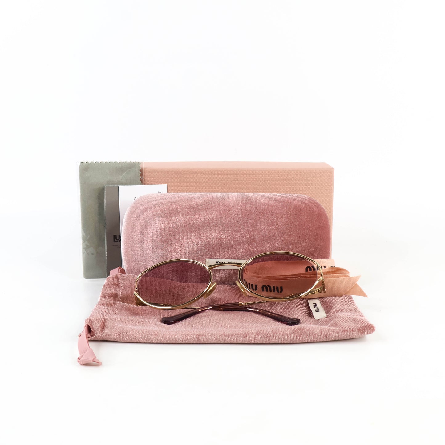 Miu Miu Sunglasses Gold Frame Violet