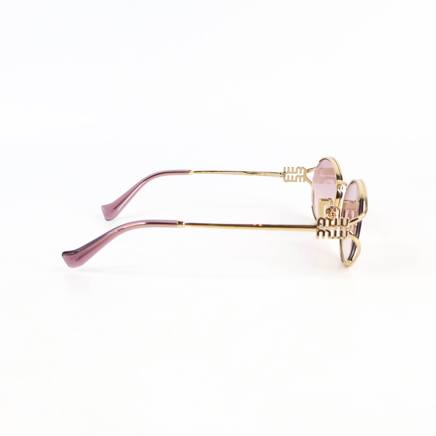 Miu Miu Sunglasses Gold Frame Violet