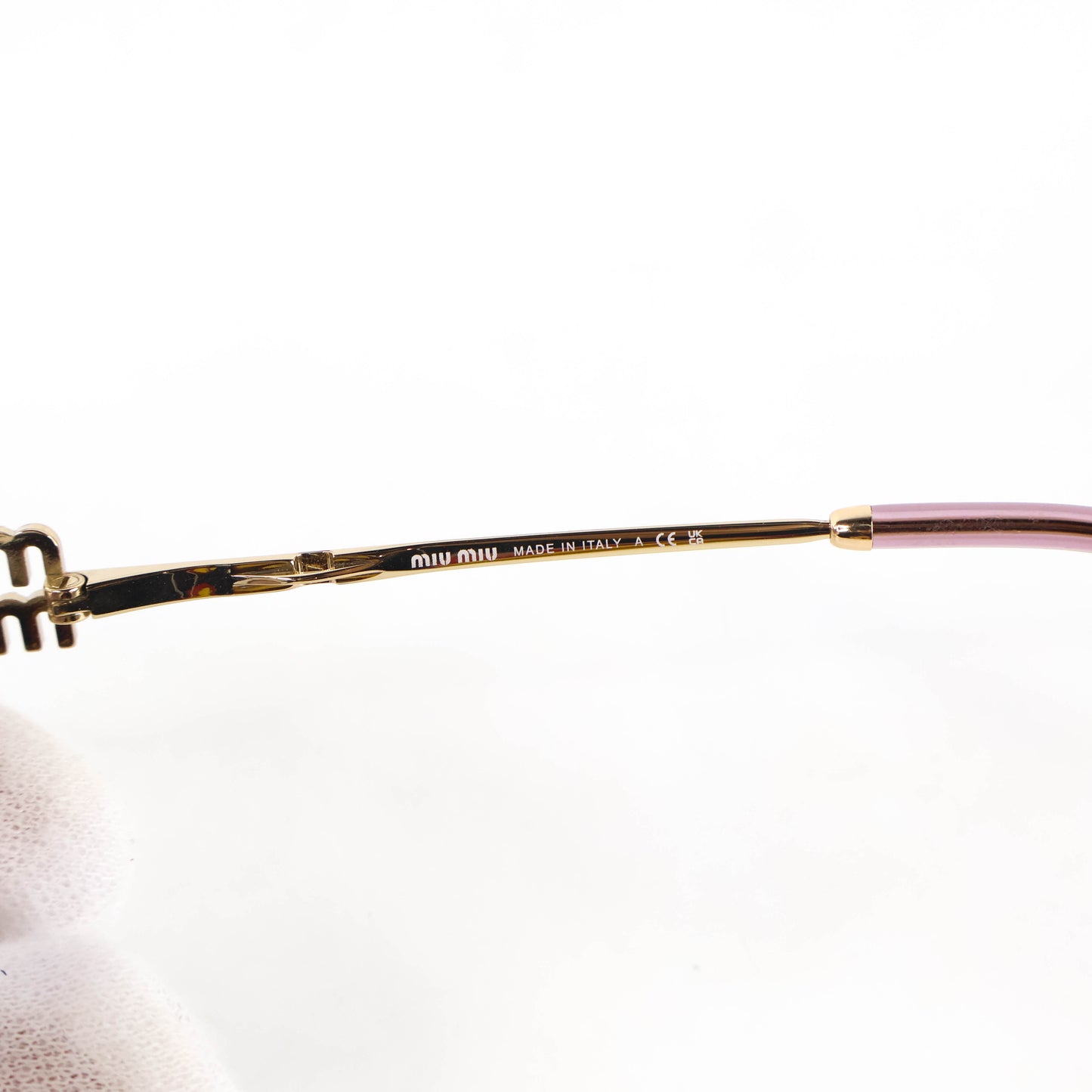 Miu Miu Sunglasses Gold Frame Violet