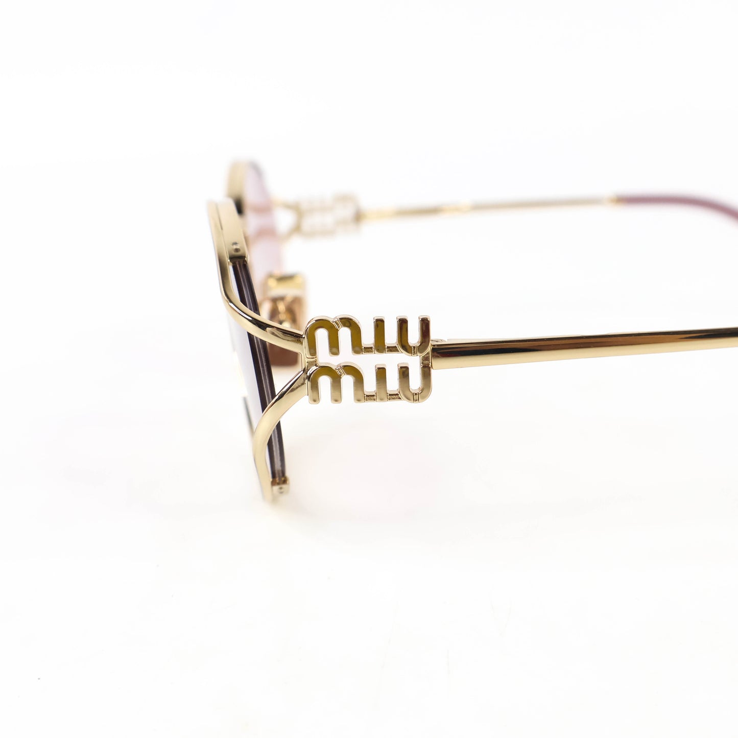 Miu Miu Sunglasses Gold Frame Violet