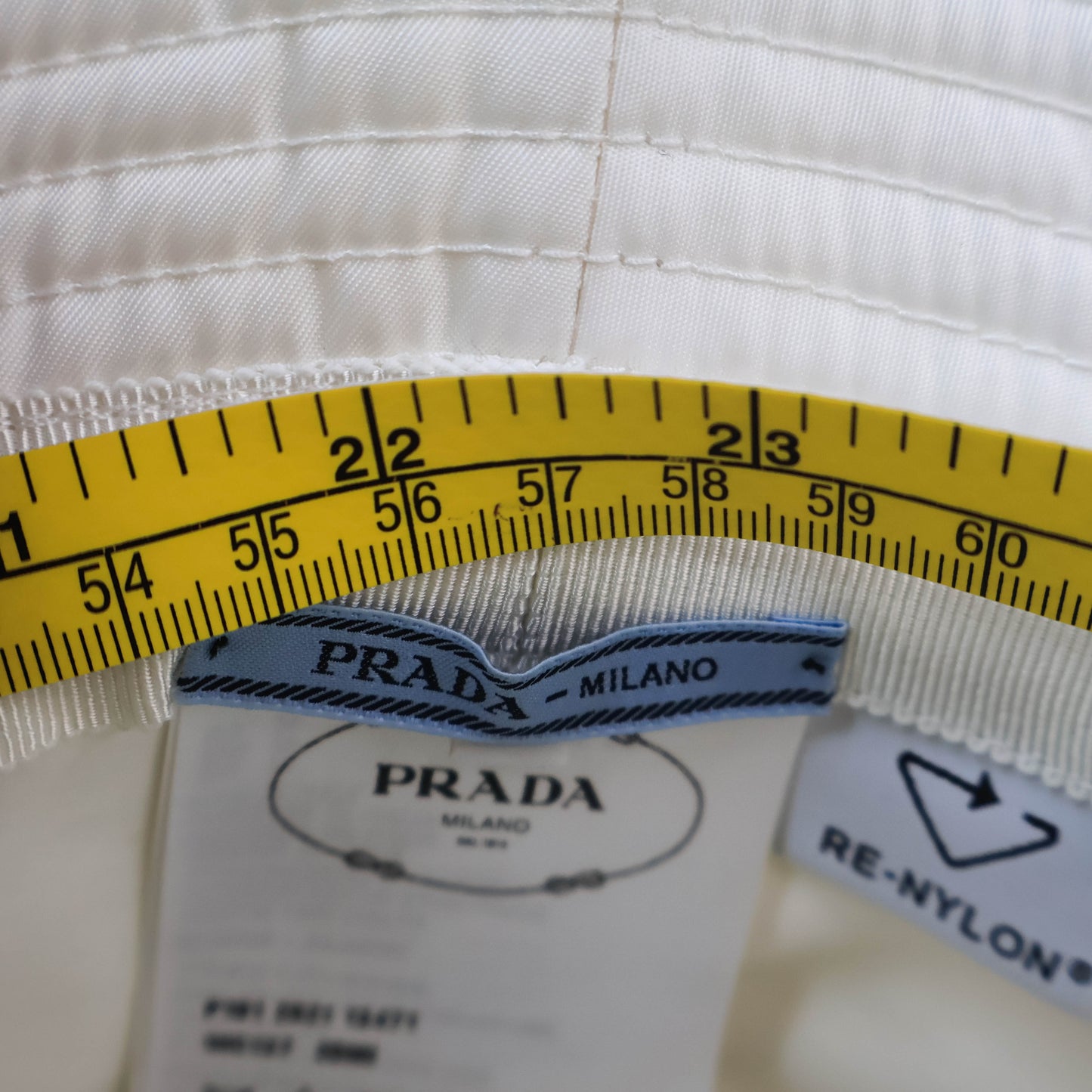 Prada Bucket Hat Re Nylon White