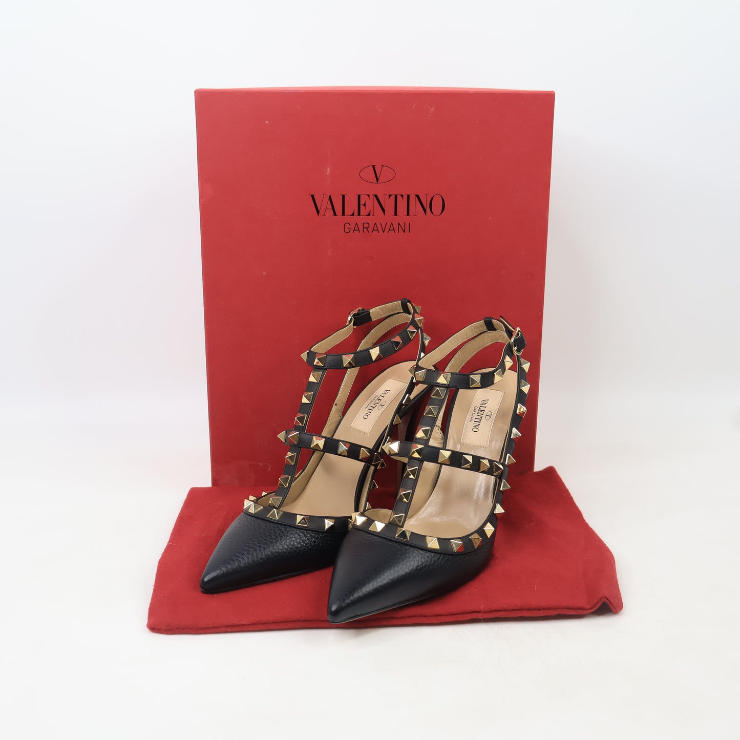 Valentino Heels Rockstud Black 37.5