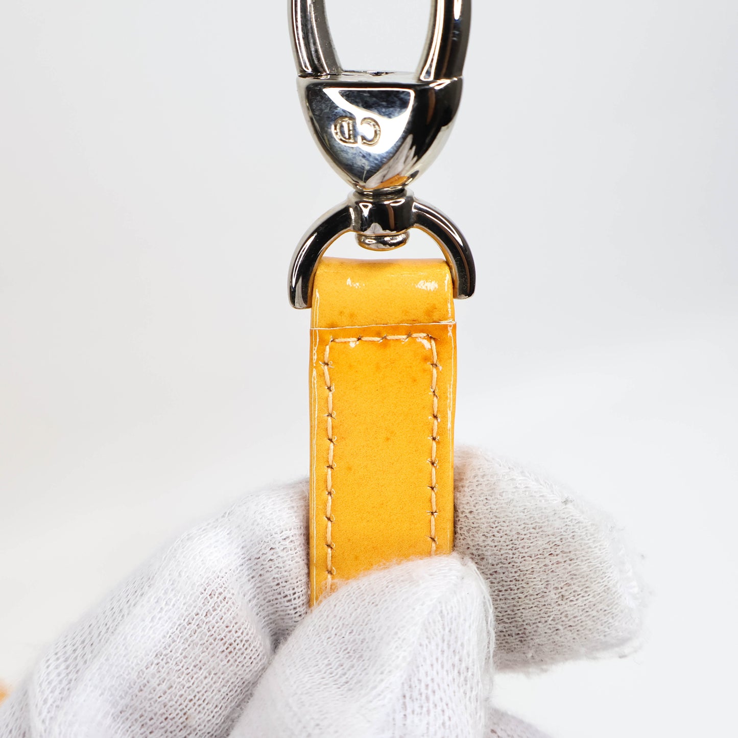 Christian Dior Lady Medium Patent Ombre Yellow Orange