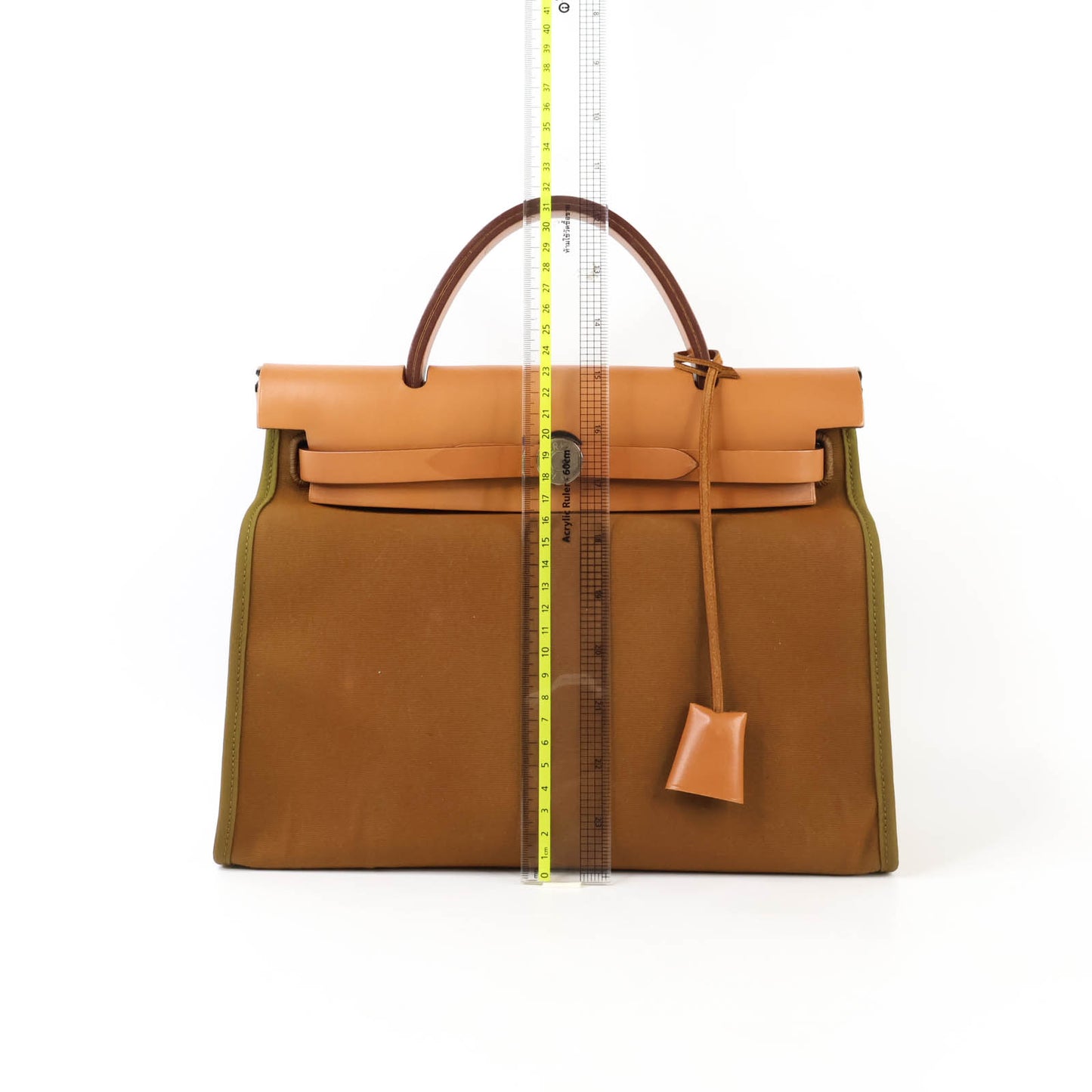 Hermes Herbag 31 Zip Canvas Brown PHW