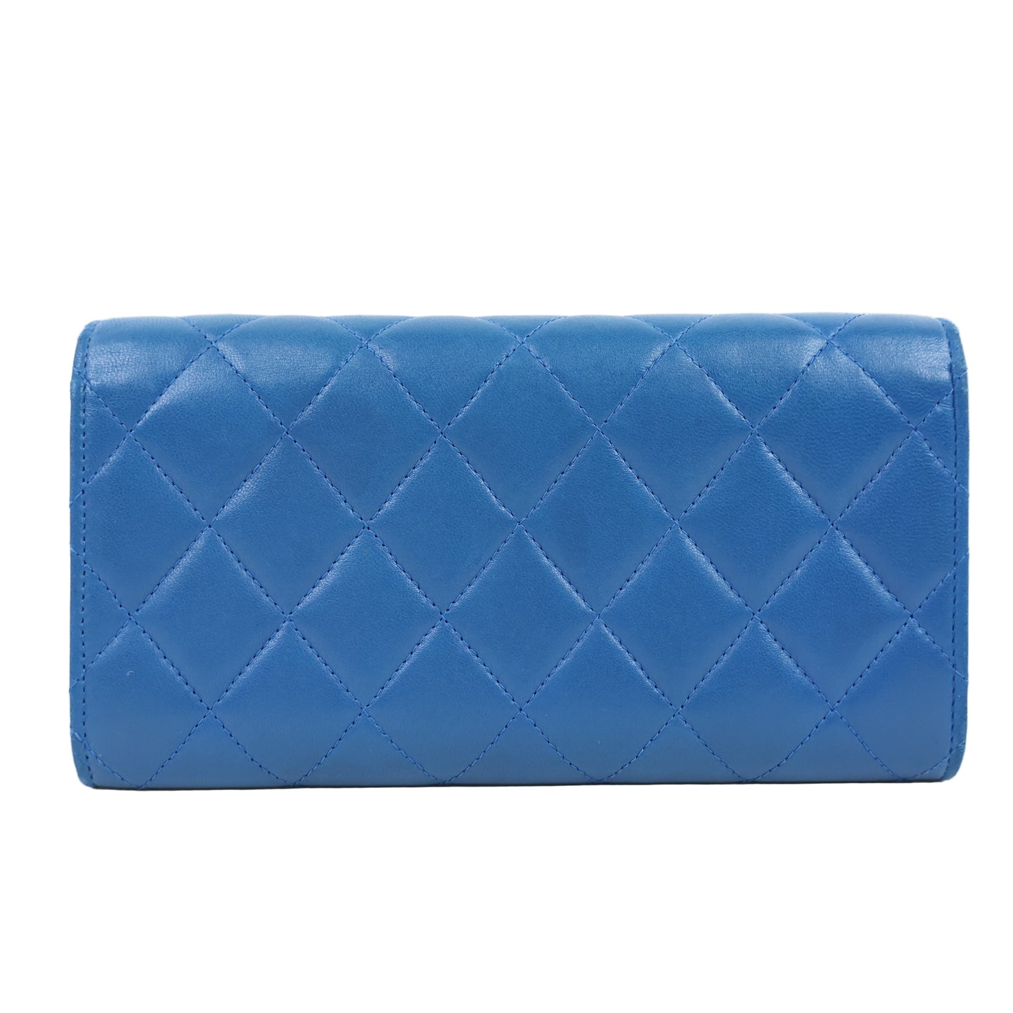 Chanel Classic Long Wallet Blue