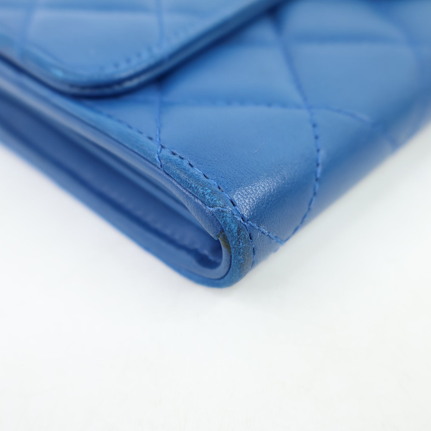 Chanel Classic Long Wallet Blue