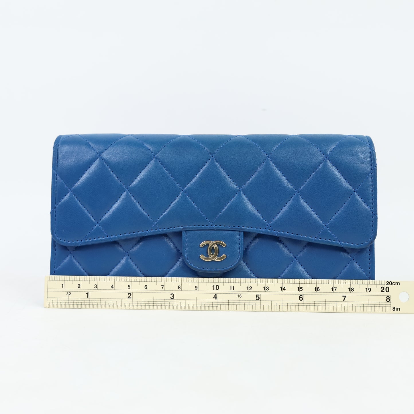 Chanel Classic Long Wallet Blue