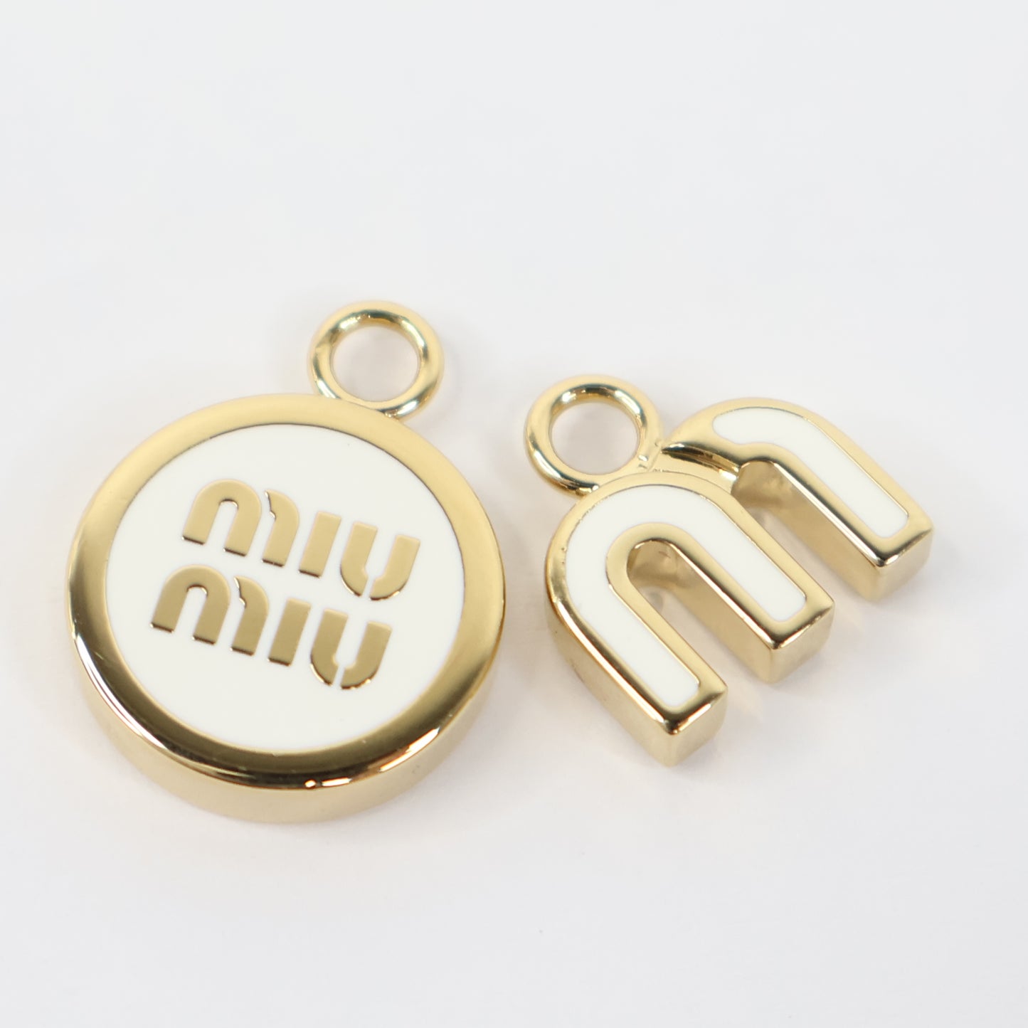 Miu Miu Earrings Set 3 Gold White