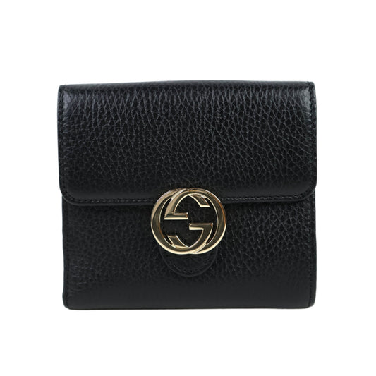 Gucci Interlocking Bi Fold Wallet Black