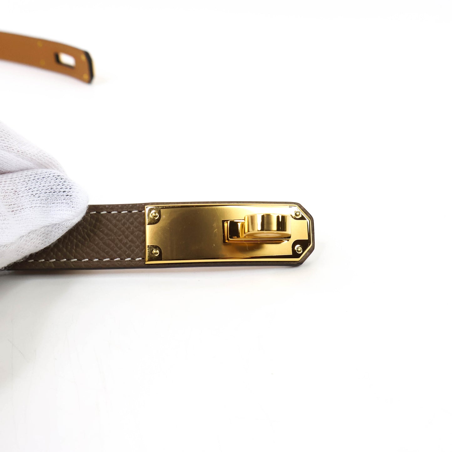 Hermes Kelly Belt 18 Etoupe Epsom