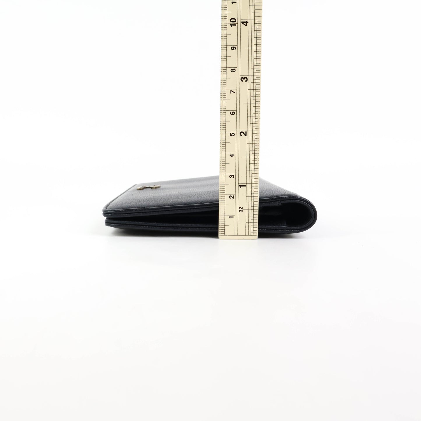 Chanel Bi Fold Long Wallet Black Caviar GHW