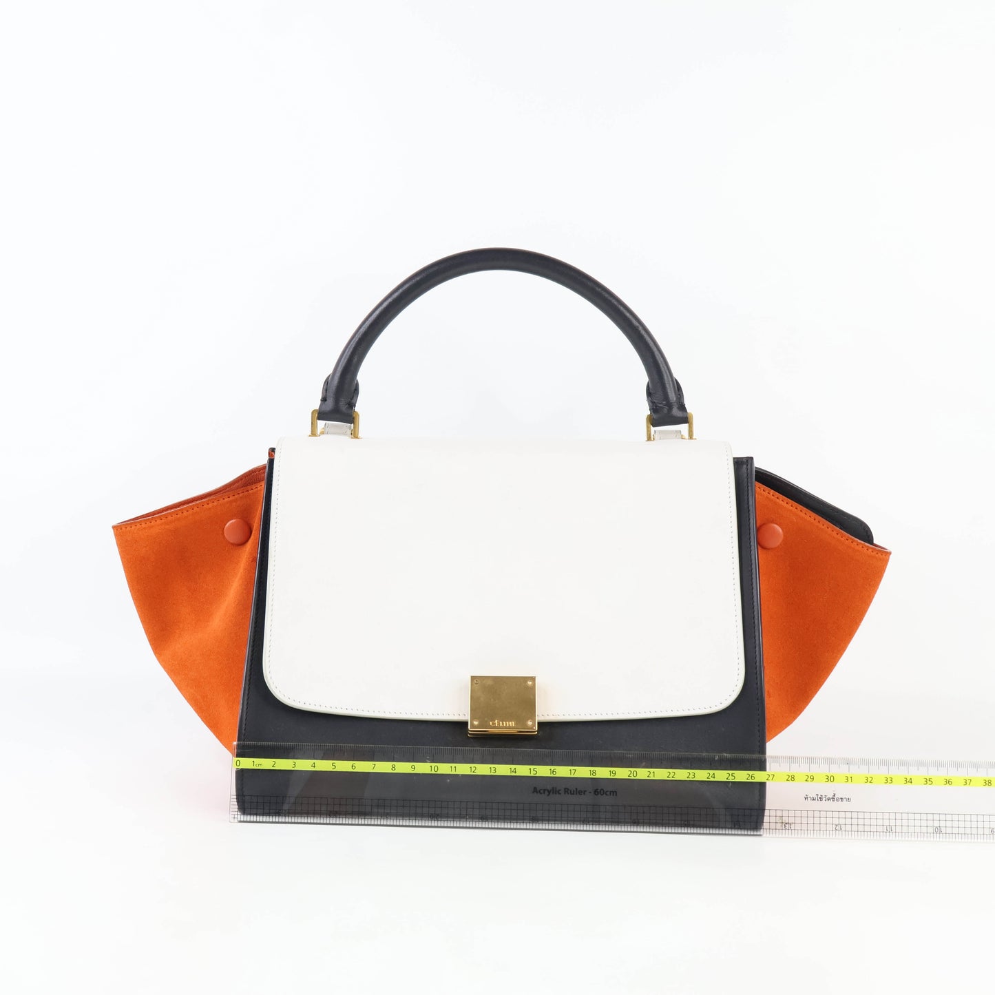 Celine Trapeze Small burnt Orange/Black/White