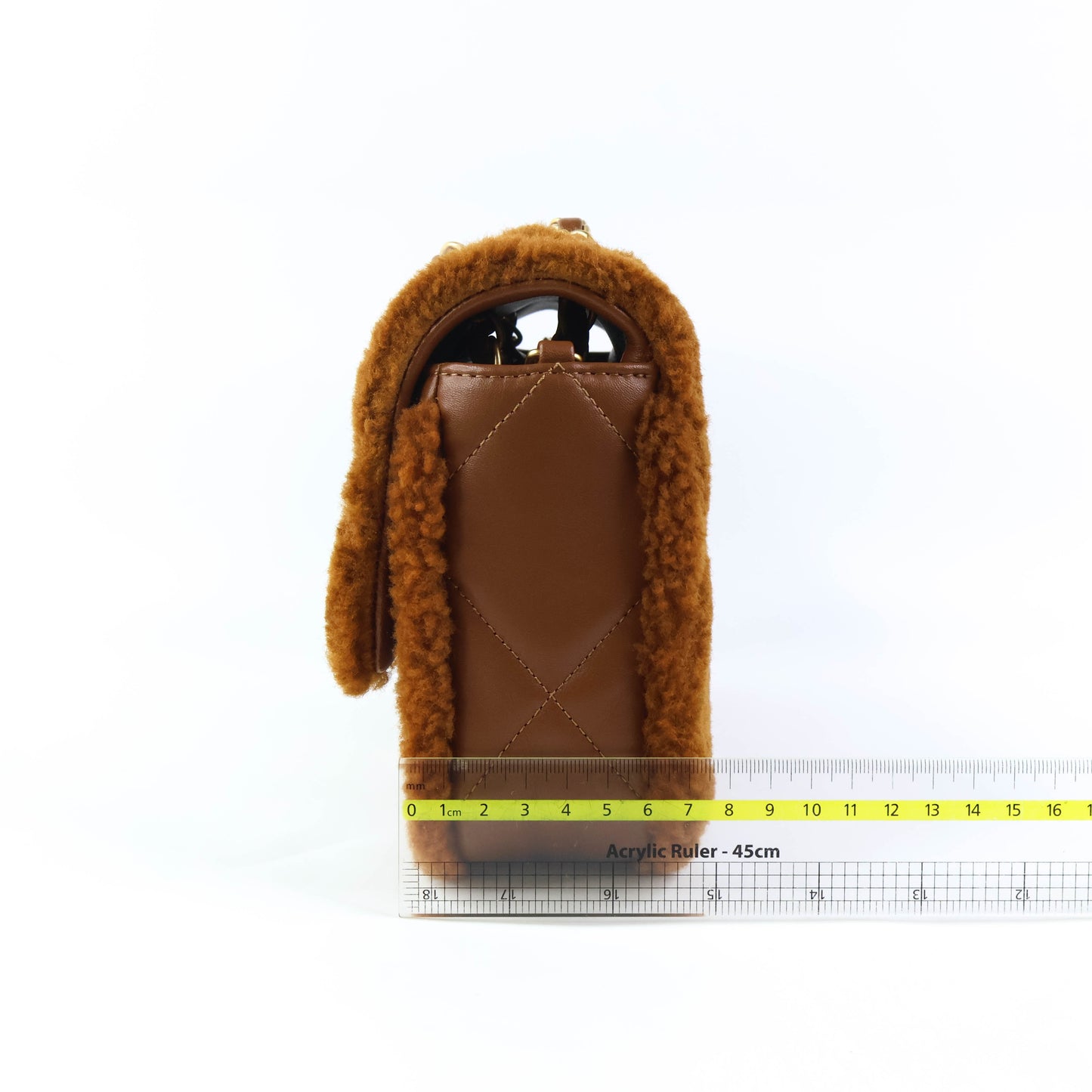 Chanel Flap Bag Fur Brown GHW Lamb