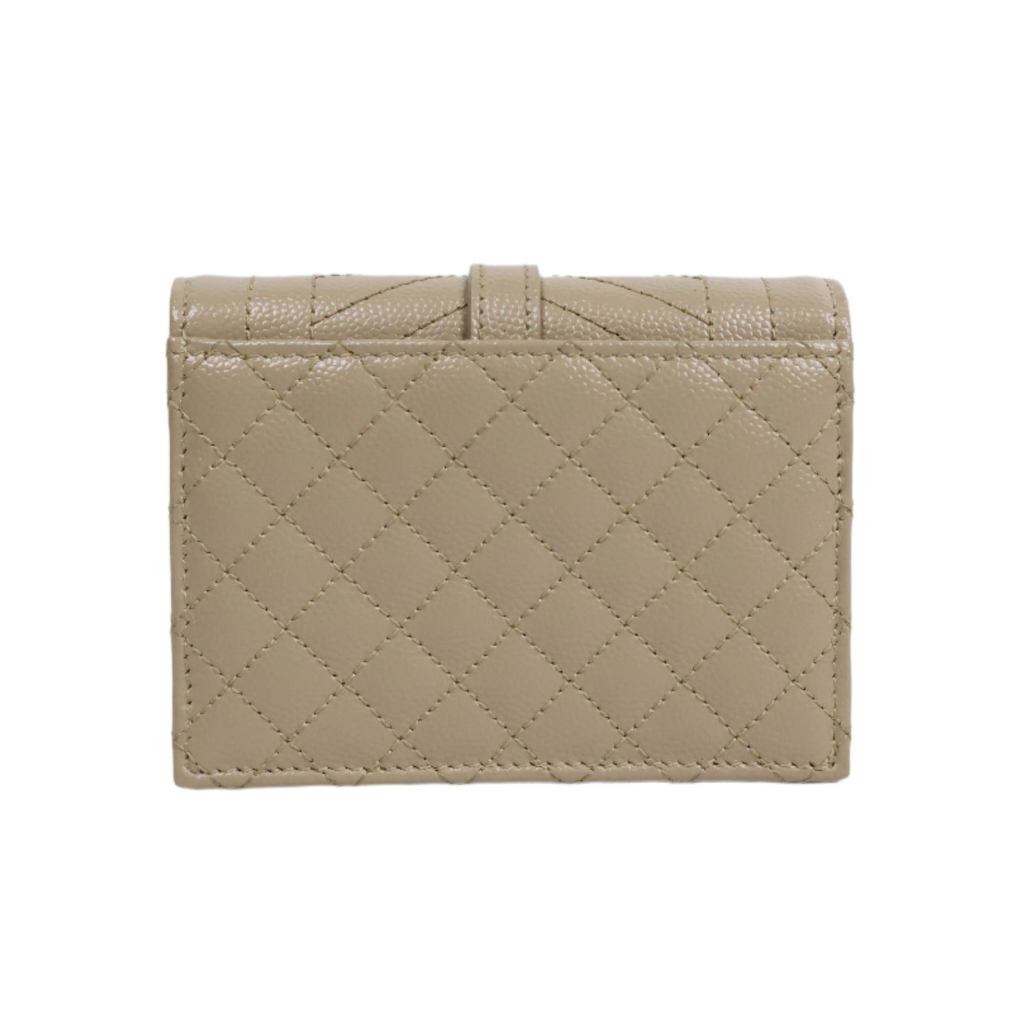 Saint Laurent Small Envelope Grain Dark Beige