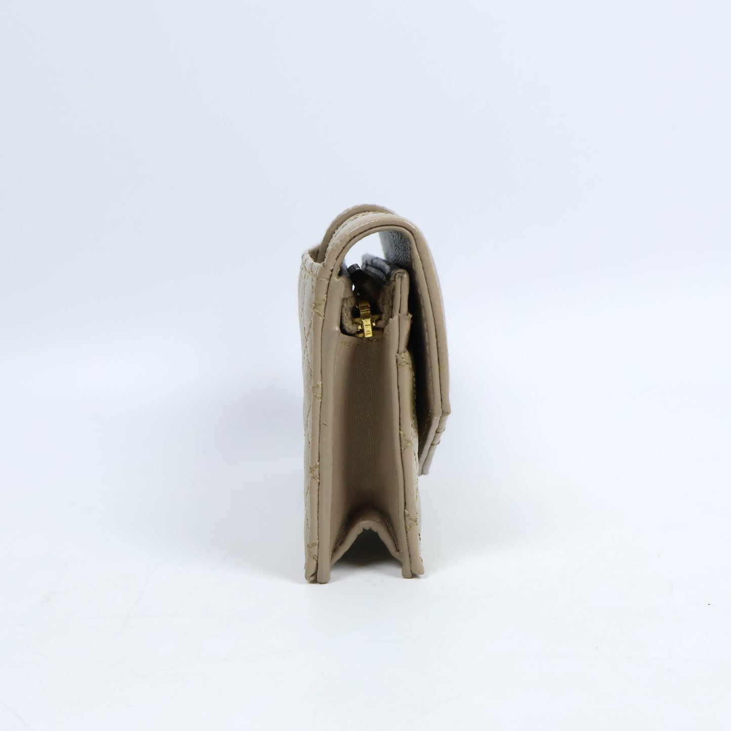 Saint Laurent Small Envelope Grain Dark Beige