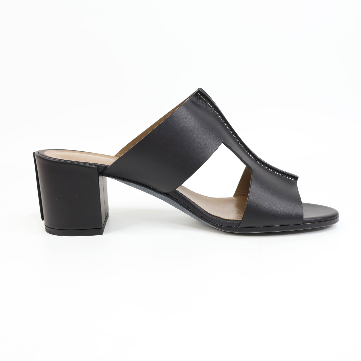 Hermes Ostia Sandals Black Calfskin 38.5