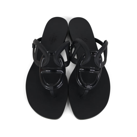 Hermes Sandals Jelly Black