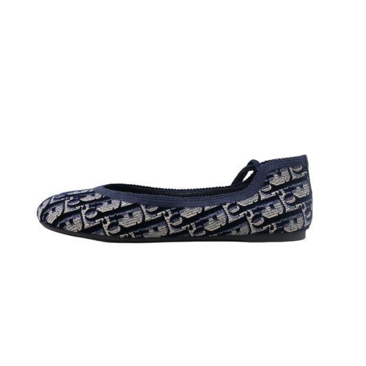 Christian Dior Flats Balierina Oblique Navy