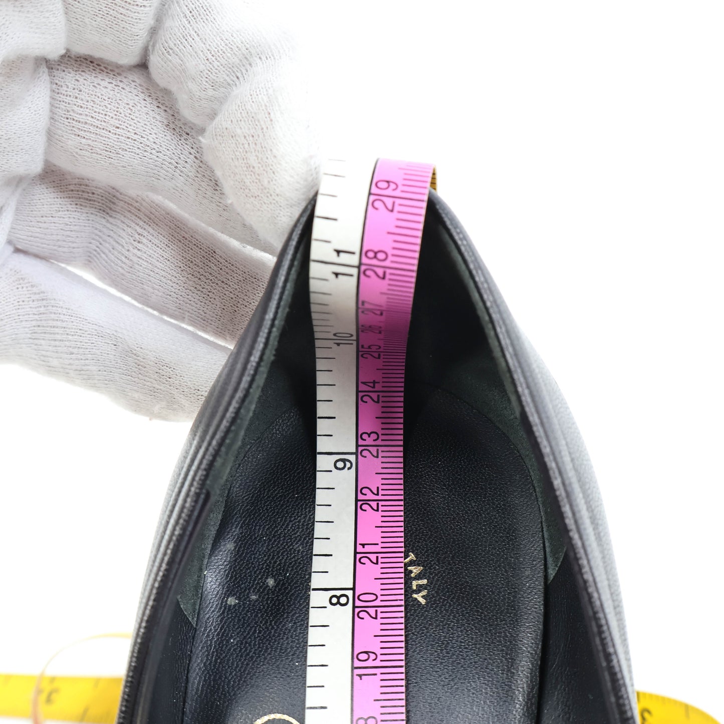 Chanel Pumps Leather Gold Black 38.5