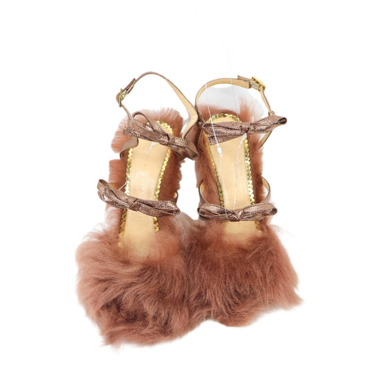 Charlotte Olympia Heel Sling Back Metallic 38.5