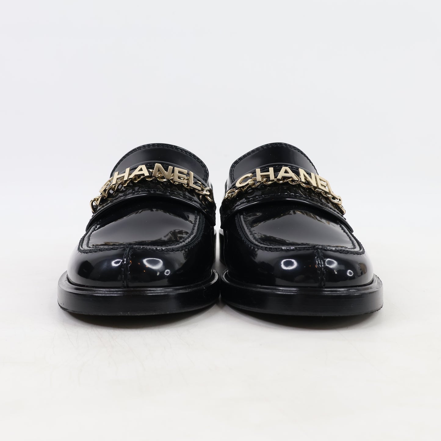 Chanel Loafer Black Patent 36