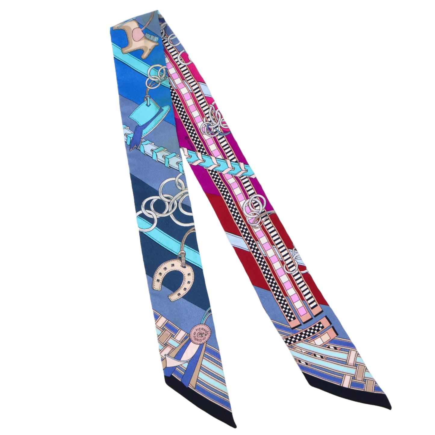 Hermes Twilly Single Blue/Purple Rodeo