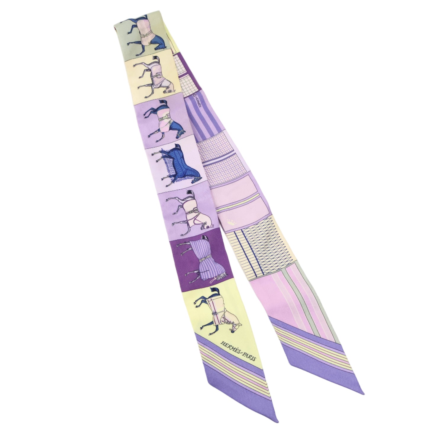 Hermes Twilly Single Purple/Yellow Horse