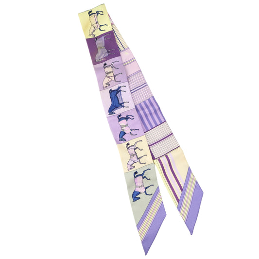 Hermes Twilly Single Purple/Yellow Horse