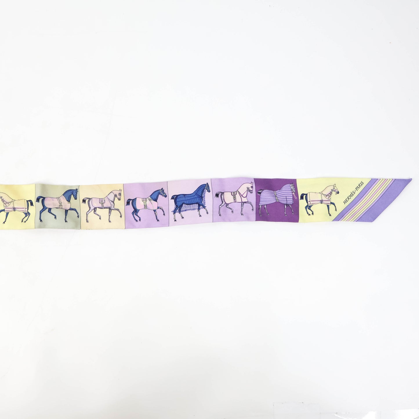 Hermes Twilly Single Purple/Yellow Horse