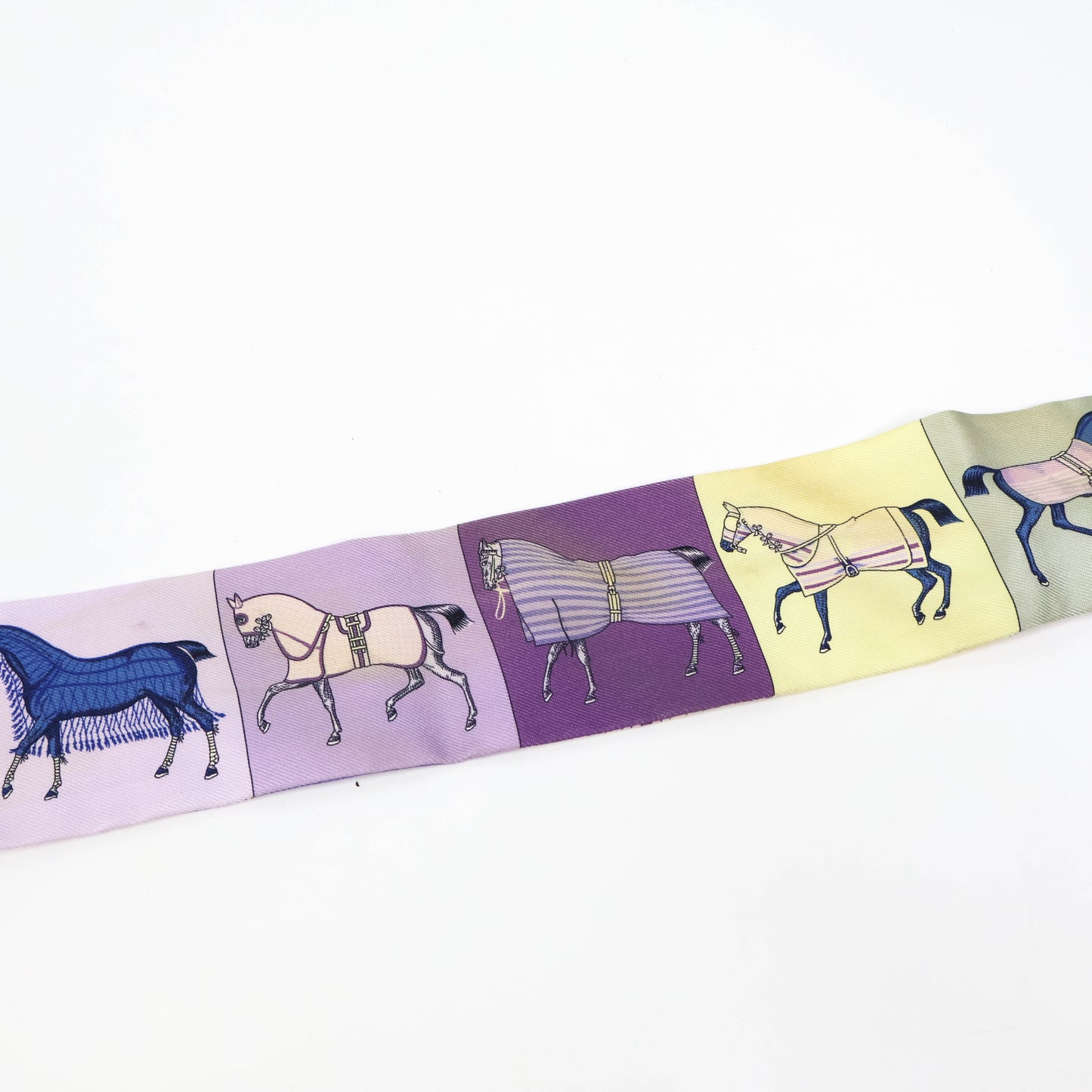 Hermes Twilly Single Purple/Yellow Horse