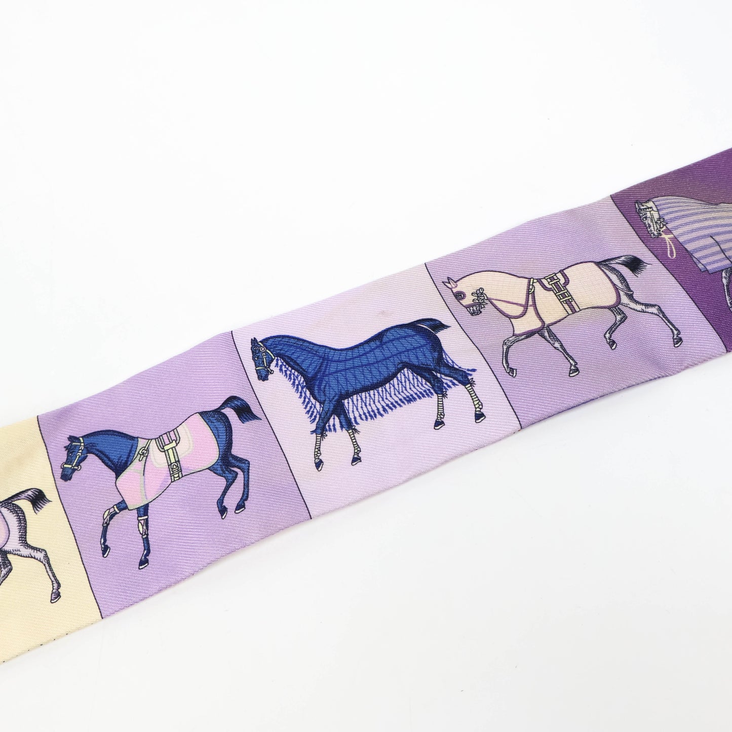 Hermes Twilly Single Purple/Yellow Horse
