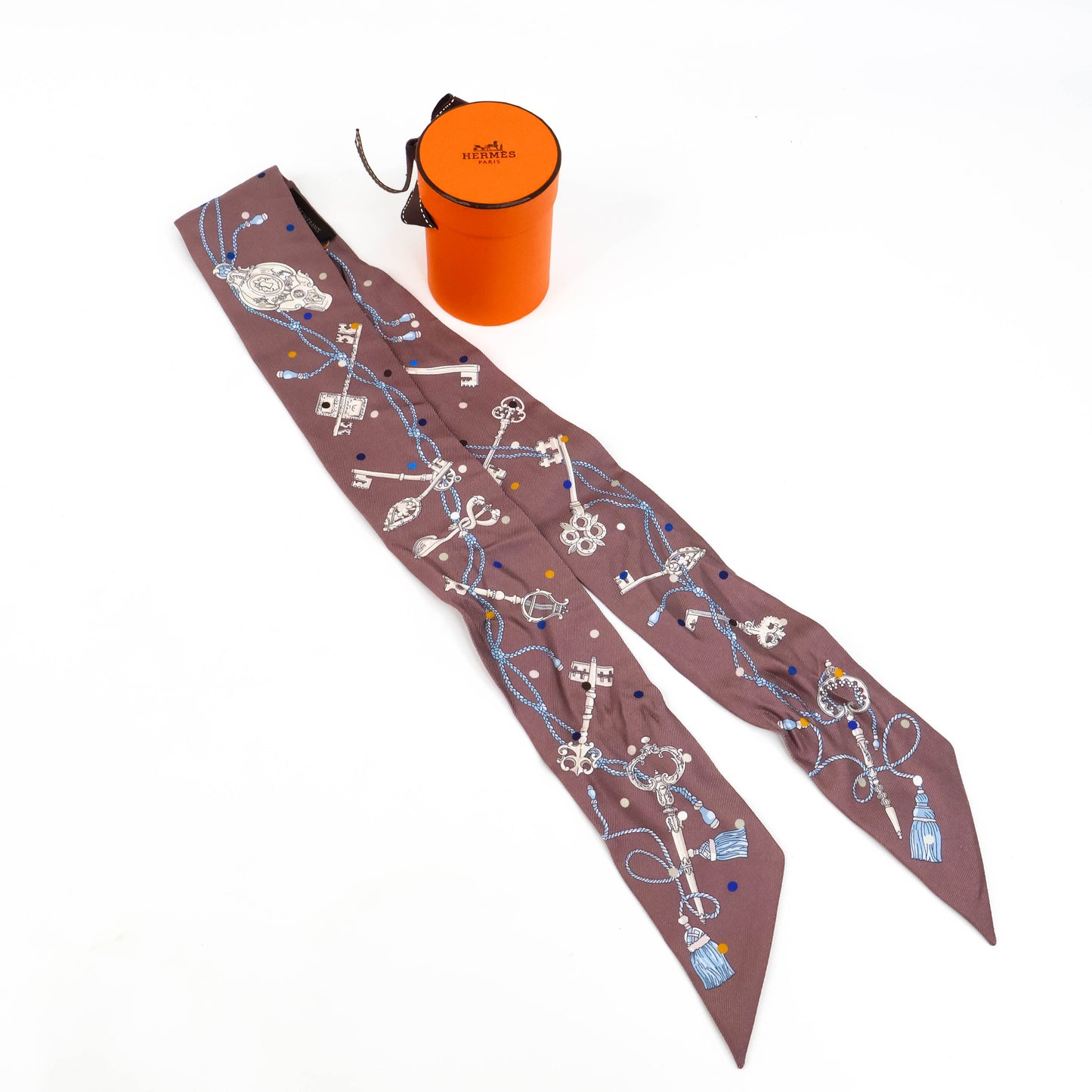 Hermes Twilly Single Purple Grey Key