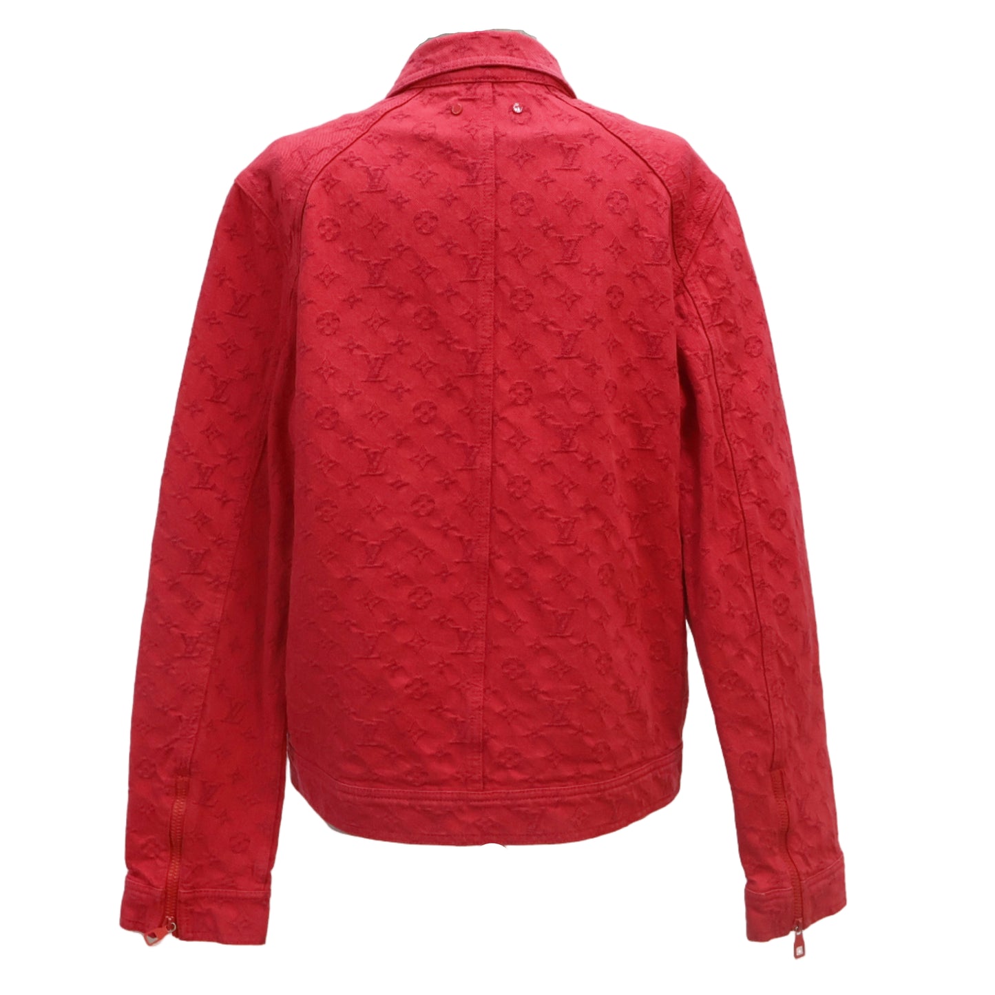 Louis Vuitton Jacket Denim Red 48
