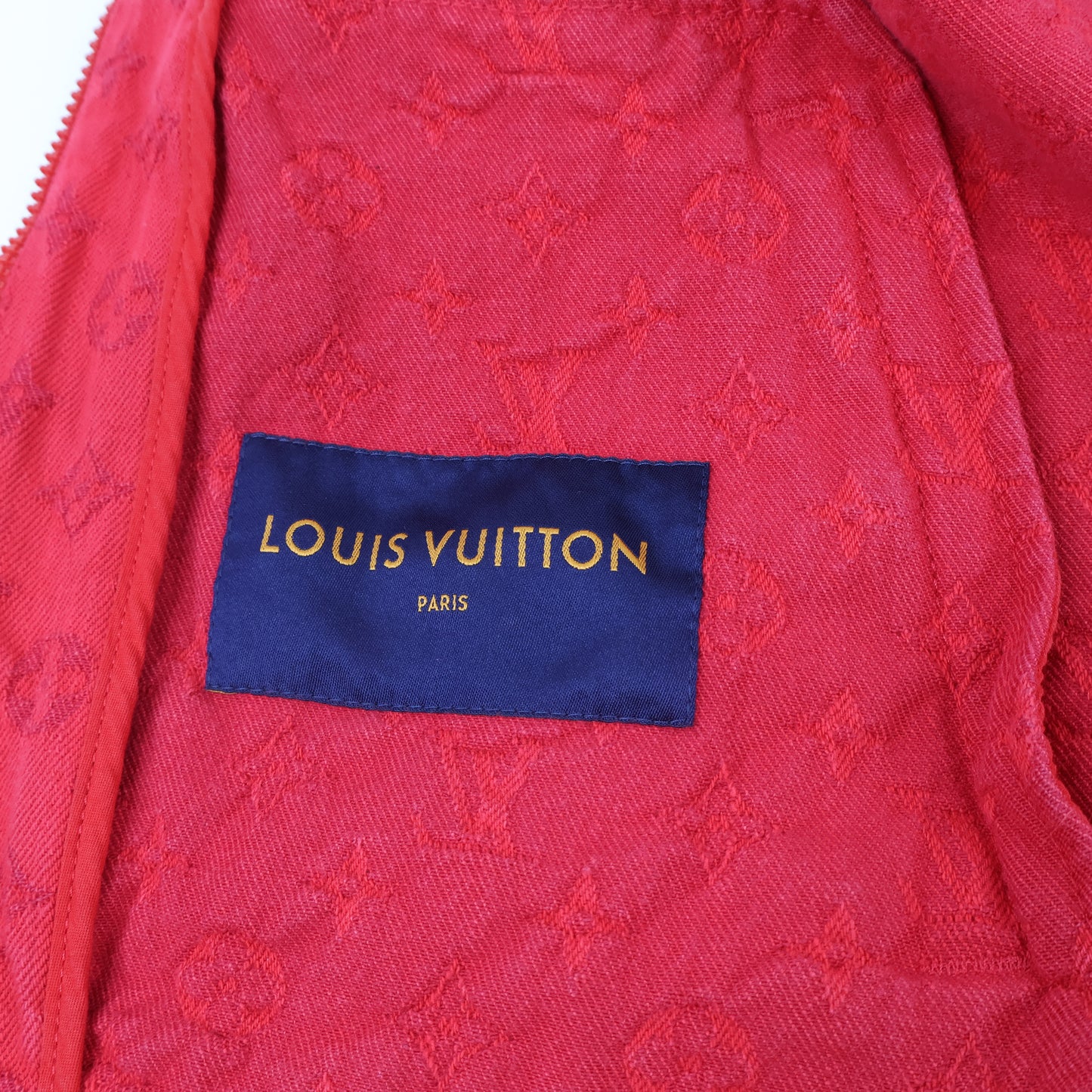 Louis Vuitton Jacket Denim Red 48