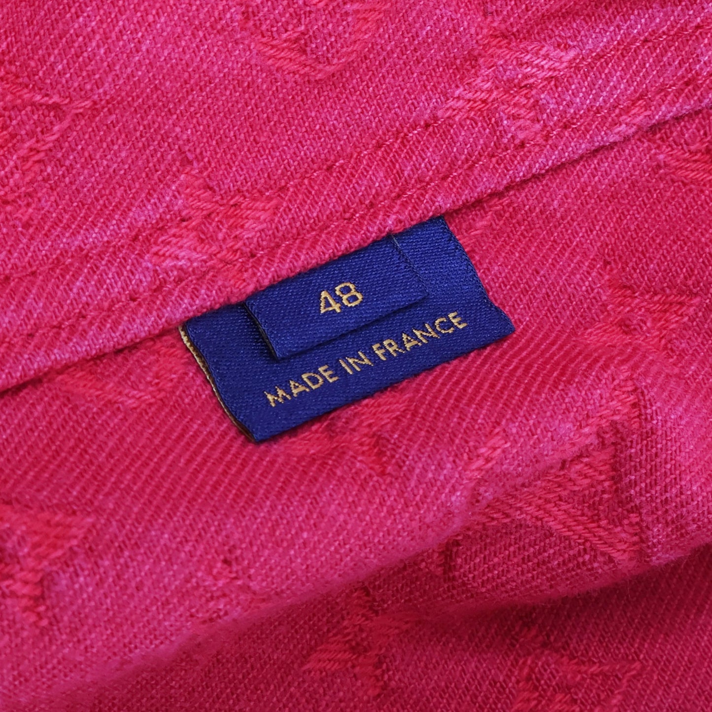 Louis Vuitton Jacket Denim Red 48