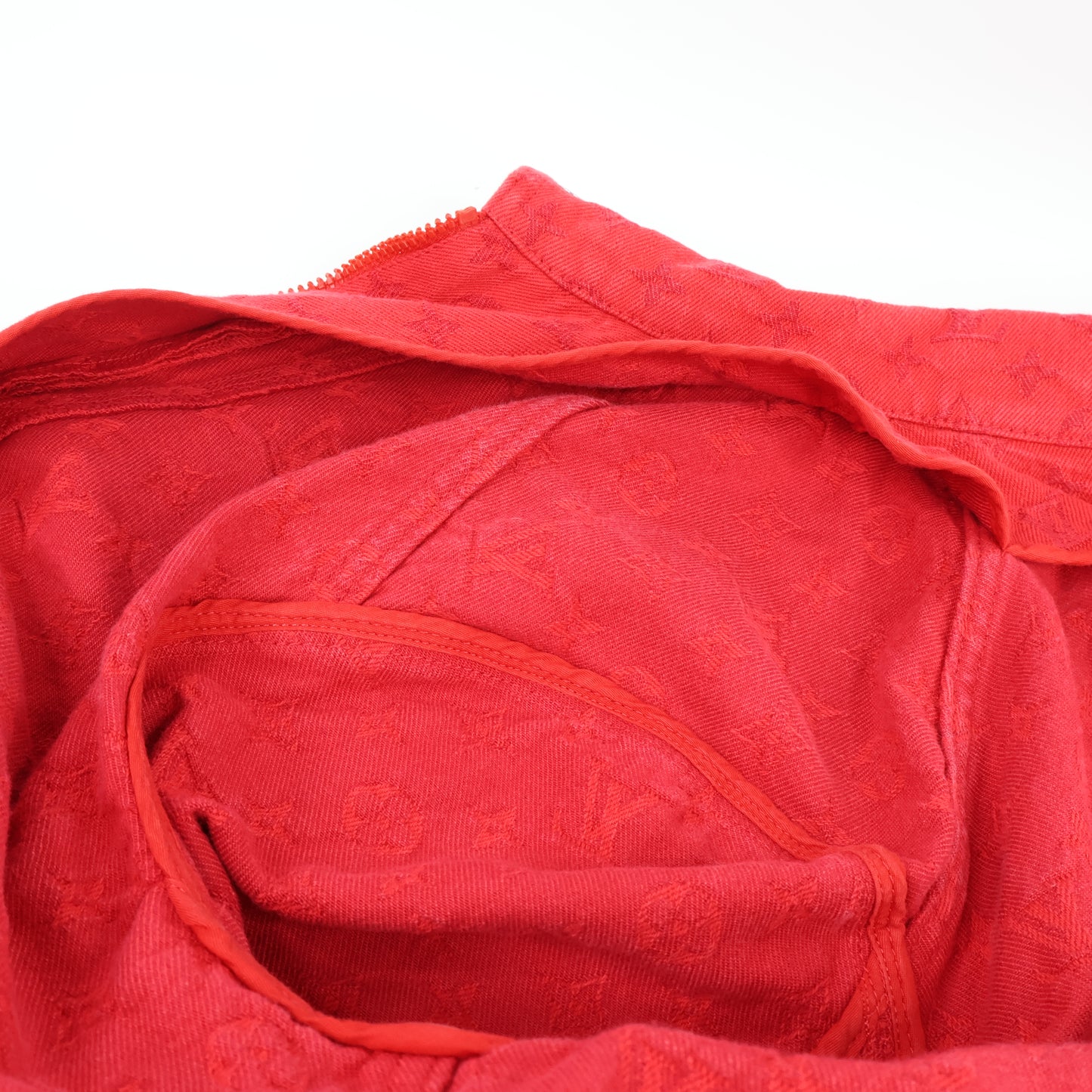 Louis Vuitton Jacket Denim Red 48