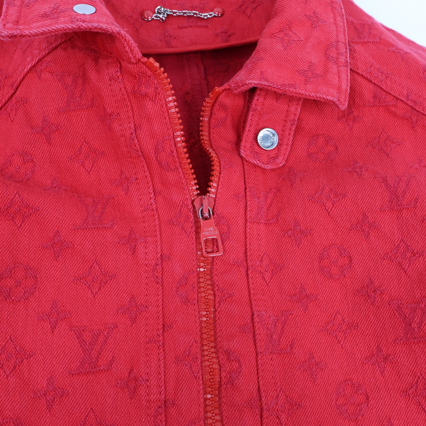 Louis Vuitton Jacket Denim Red 48