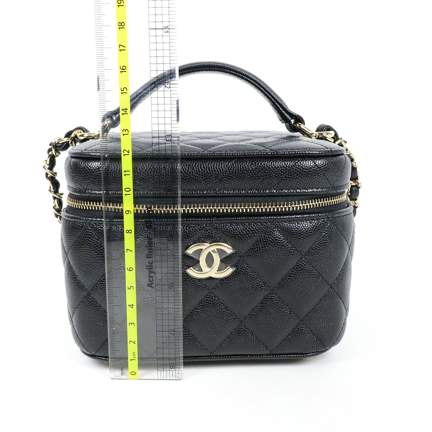 Chanel Vanity Case Bag Black Caviar GHW