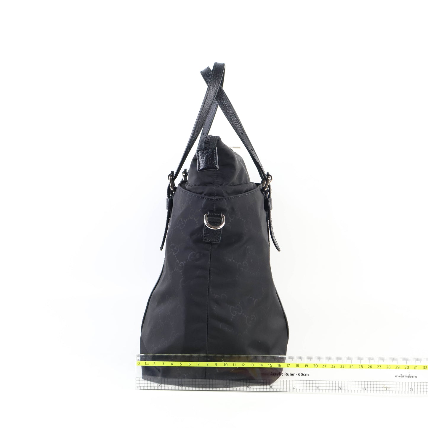 Gucci Tote Bag With Strap Nylon Black
