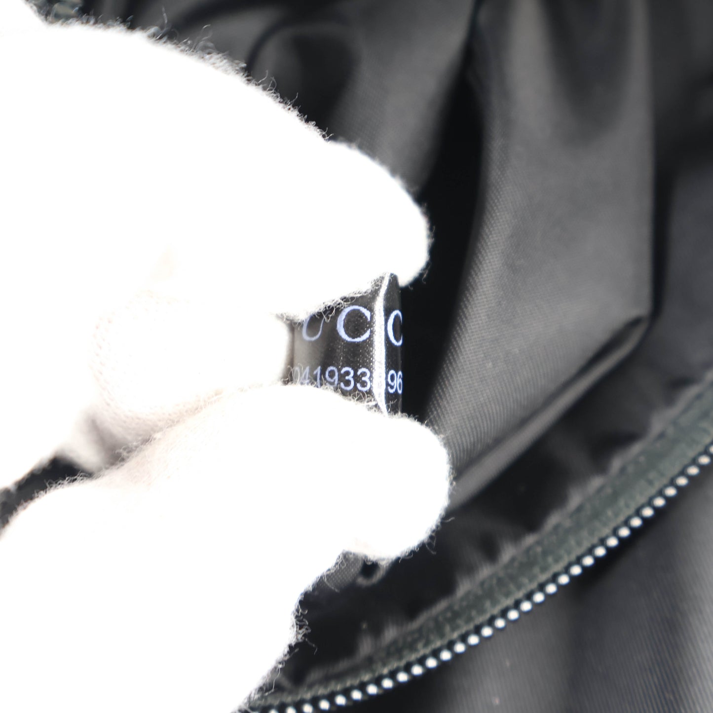 Gucci Tote Bag With Strap Nylon Black